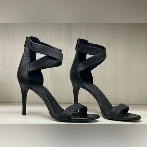 Joie Elaine Elastic Strap Leather Heels Size 40